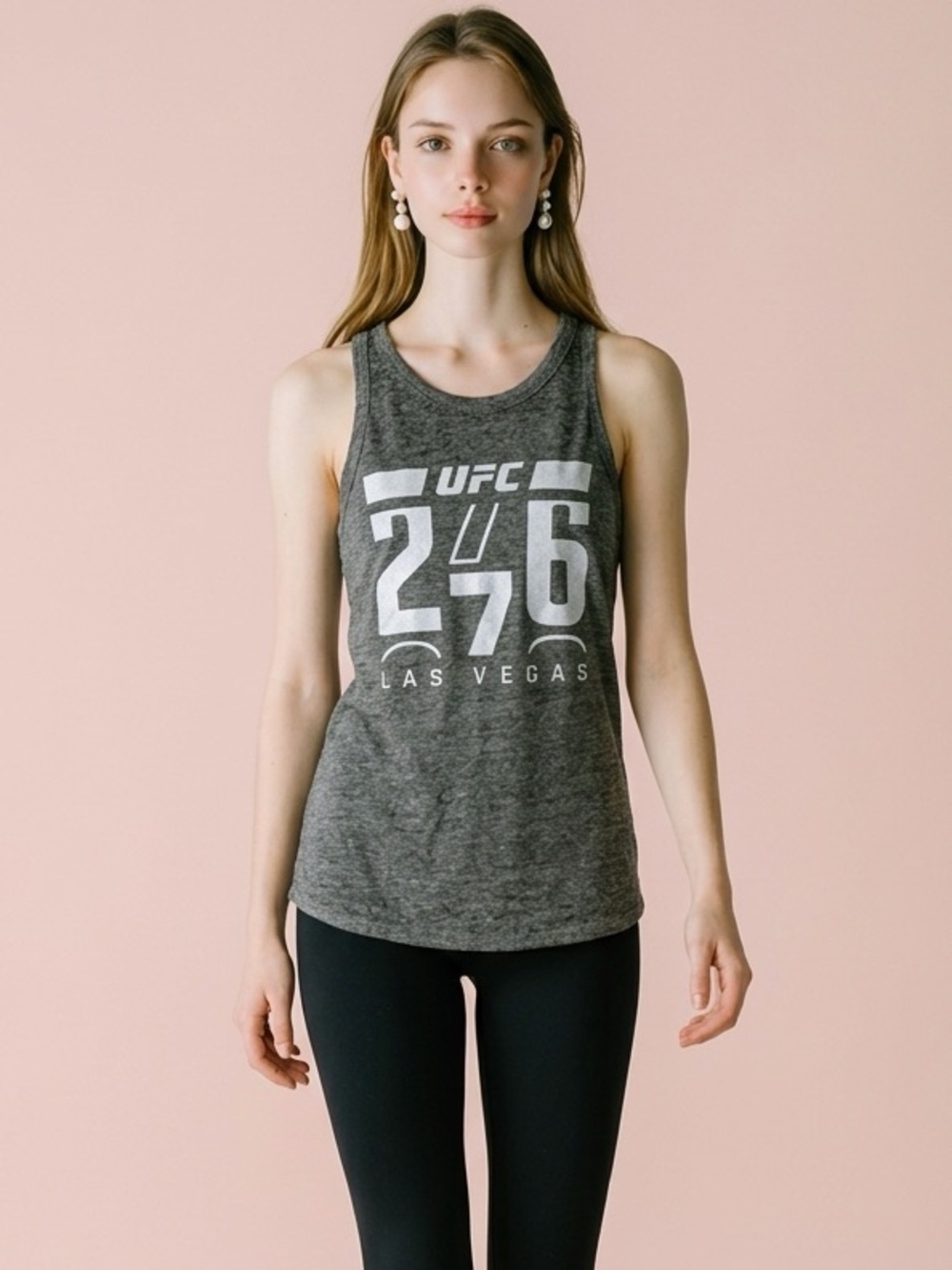 NWT UFC Women’s Black Burn Out Graphic Tank Top Las Vegas - Size Medium
